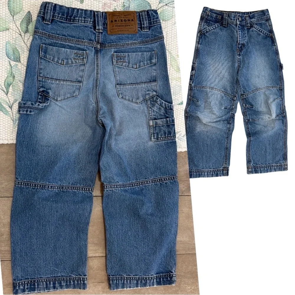 Vintage 90s Boys Carpenter Blue Jeans Arizona Jean Company Size 7